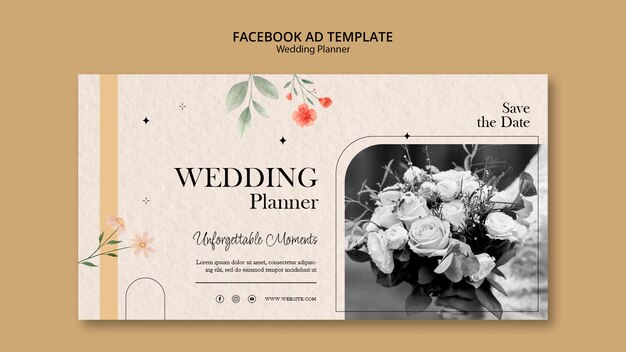 Modello facebook di wedding planner