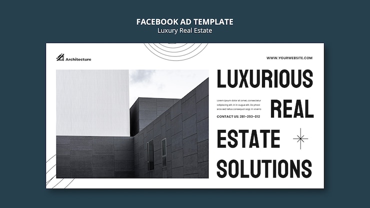 PSD gratuito modello facebook immobiliare di lusso