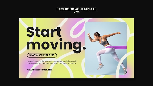Modello Facebook per allenamento sportivo