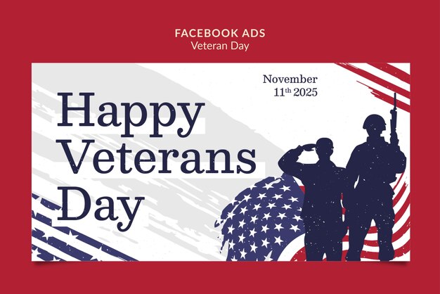 Modello Facebook per la celebrazione del giorno dei veterani