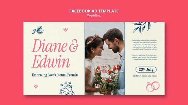 Modello Facebook per la celebrazione del matrimonio