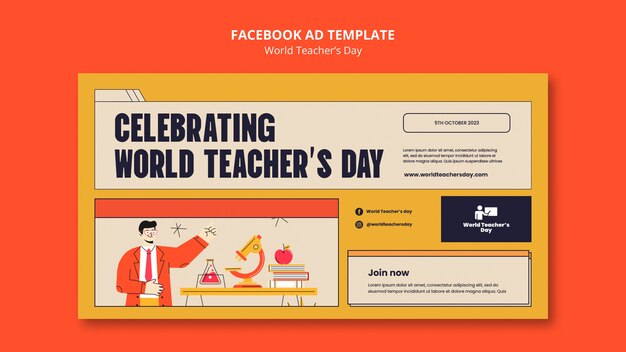 Modello Facebook per la giornata mondiale degli insegnanti