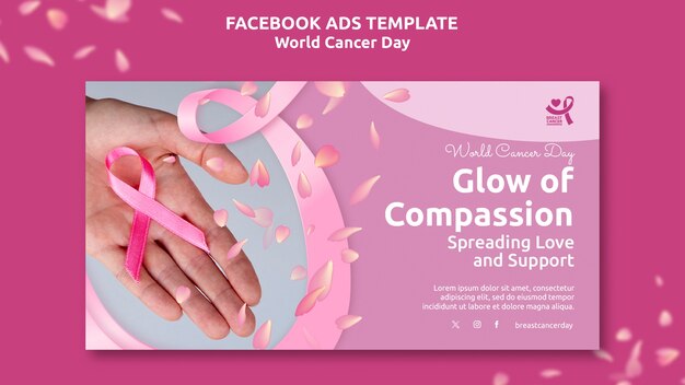 Modello facebook per la giornata mondiale del cancro