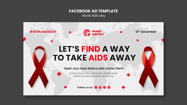 Modello Facebook per la Giornata Mondiale dell'Aids