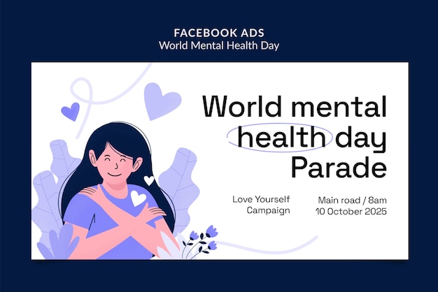 Modello Facebook per la giornata mondiale della salute mentale