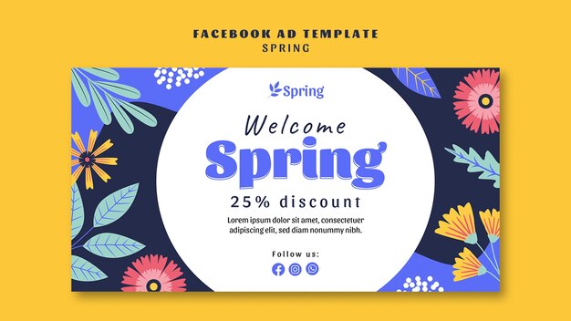 Modello facebook per la stagione primaverile