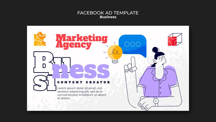 PSD gratuito modello facebook per soluzioni aziendali