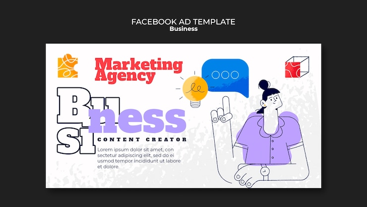 PSD gratuito modello facebook per soluzioni aziendali