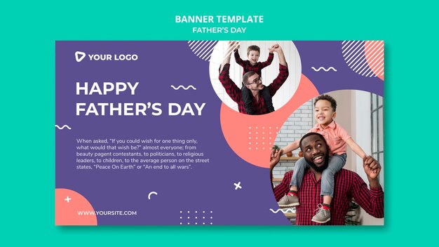 Modello felice del modello dell'insegna di concetto di festa del papà