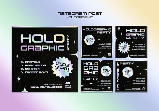Modello olografico design piatto
