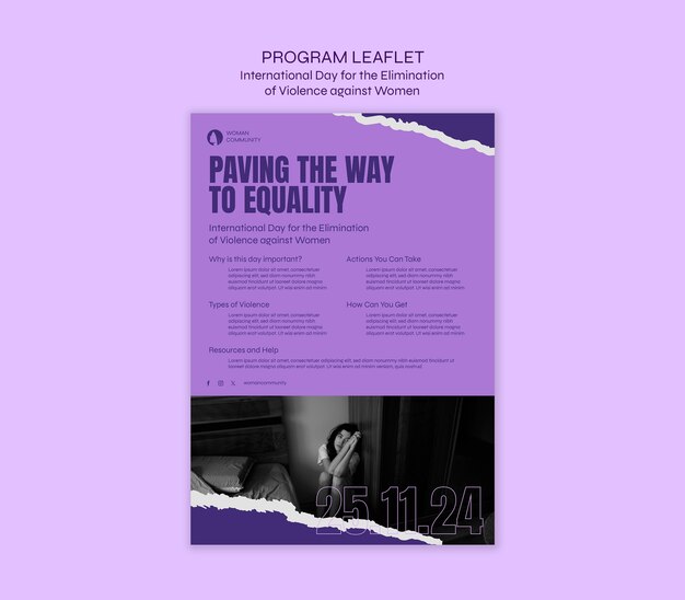 Modello per la Giornata internazionale per l'eliminazione della violenza contro le donne