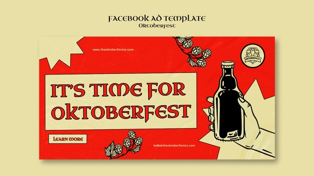 Modello promozionale di social media per la celebrazione dell'Oktoberfest