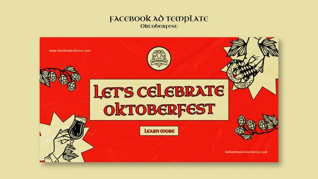 Modello promozionale di social media per la celebrazione dell'Oktoberfest