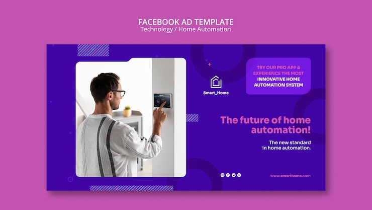 PSD gratuito modello promozionale di social media per la tecnologia di controllo touch