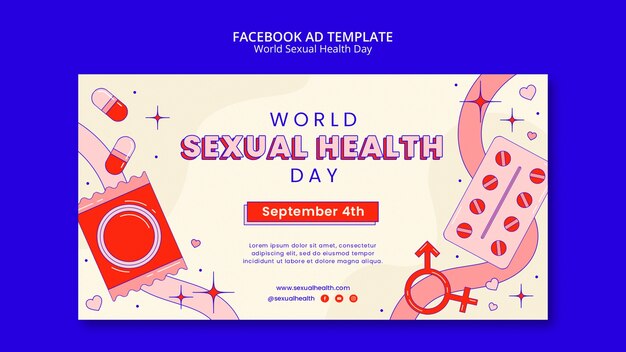 Modello promozionale sui social media per la giornata mondiale della salute sessuale