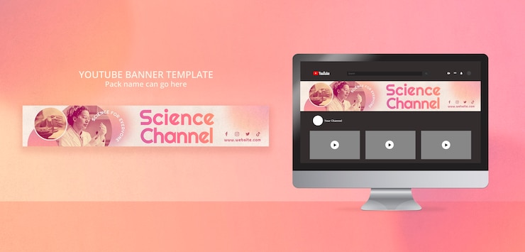 PSD gratuito modello scientifico di design piatto