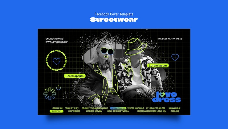 PSD gratuito modello streetwear design piatto