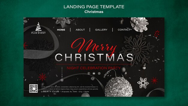 Modello tradizionale della pagina di destinazione di Natale