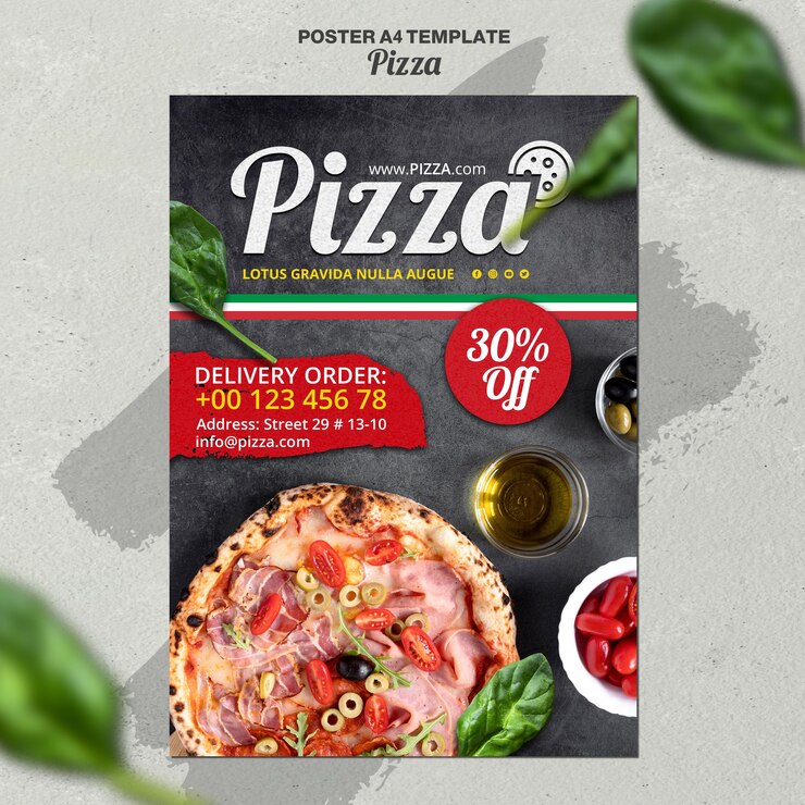 PSD gratuito modello voster per pizzeria italiana