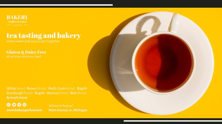 PSD gratuito modello web per il business del tè