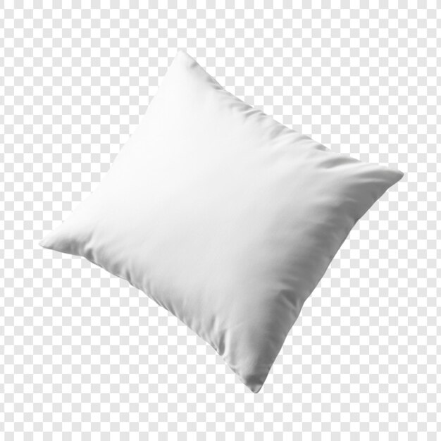 Modelo de almohada blanca Diseño minimalista limpio aislado en un fondo transparente