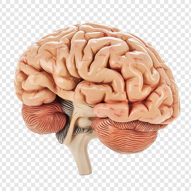 Modelo de anatomía del cerebro humano Vista detallada de cerca del cerebro Cerebelo y tronco cerebral