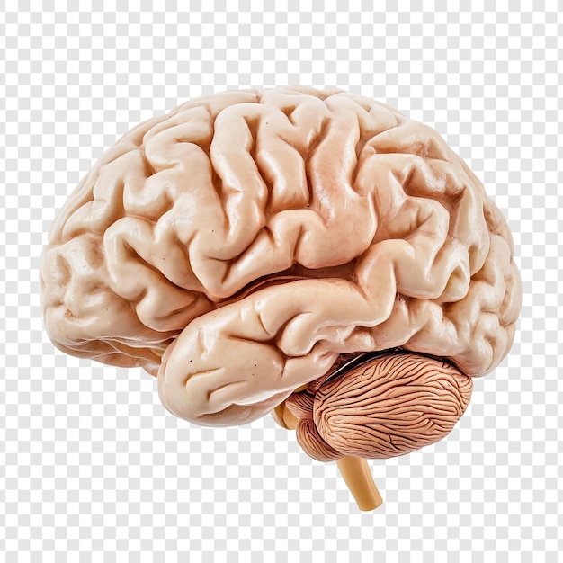 Modelo de anatomía del cerebro humano Vista detallada del cerebro y el cerebelo