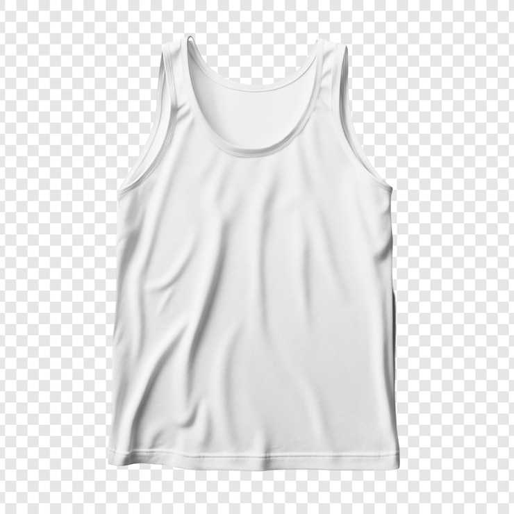 PSD gratuito modelo de camiseta sin mangas en blanco para exhibición de diseño