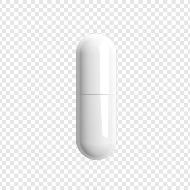 Modelo de cápsula blanca Diseño minimalista limpio para marcas farmacéuticas o de suplementos