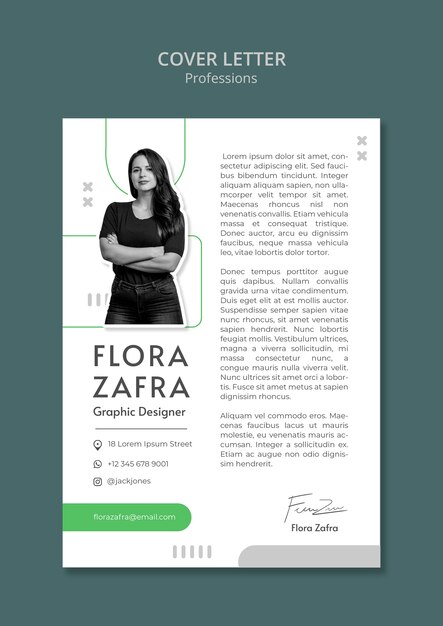 Modelo de carta de presentación moderno
