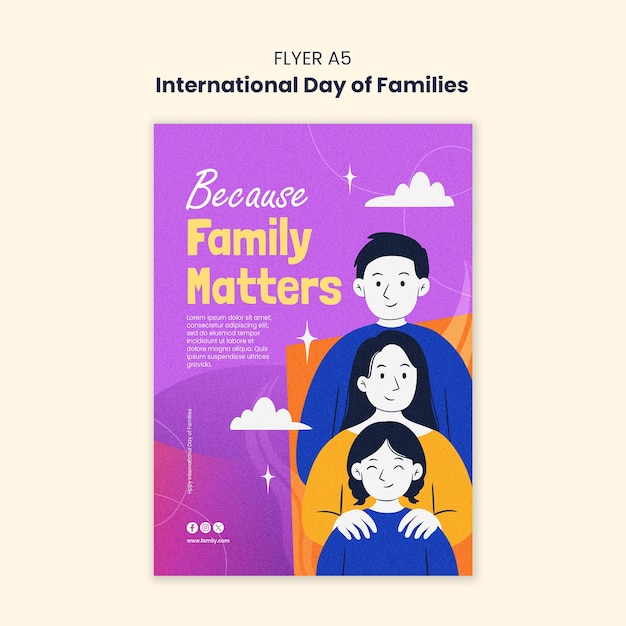 Modelo de cartel para el Día Internacional de las Familias