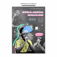 PSD gratuito modelo de cartel del día mundial de la salud mental