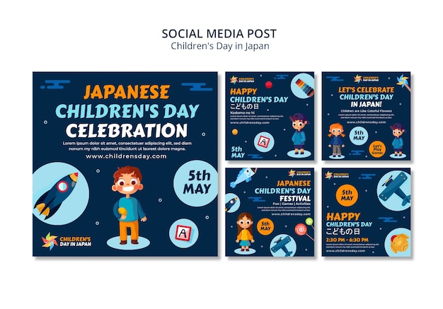 Modelo de celebración del día de los niños en japón