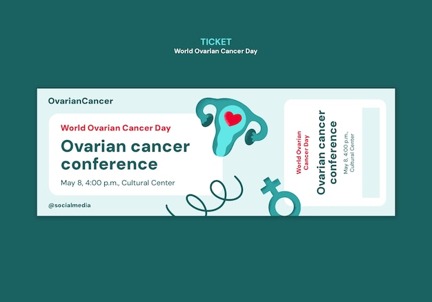PSD gratuito modelo de concienciación sobre el día mundial del cáncer de ovario