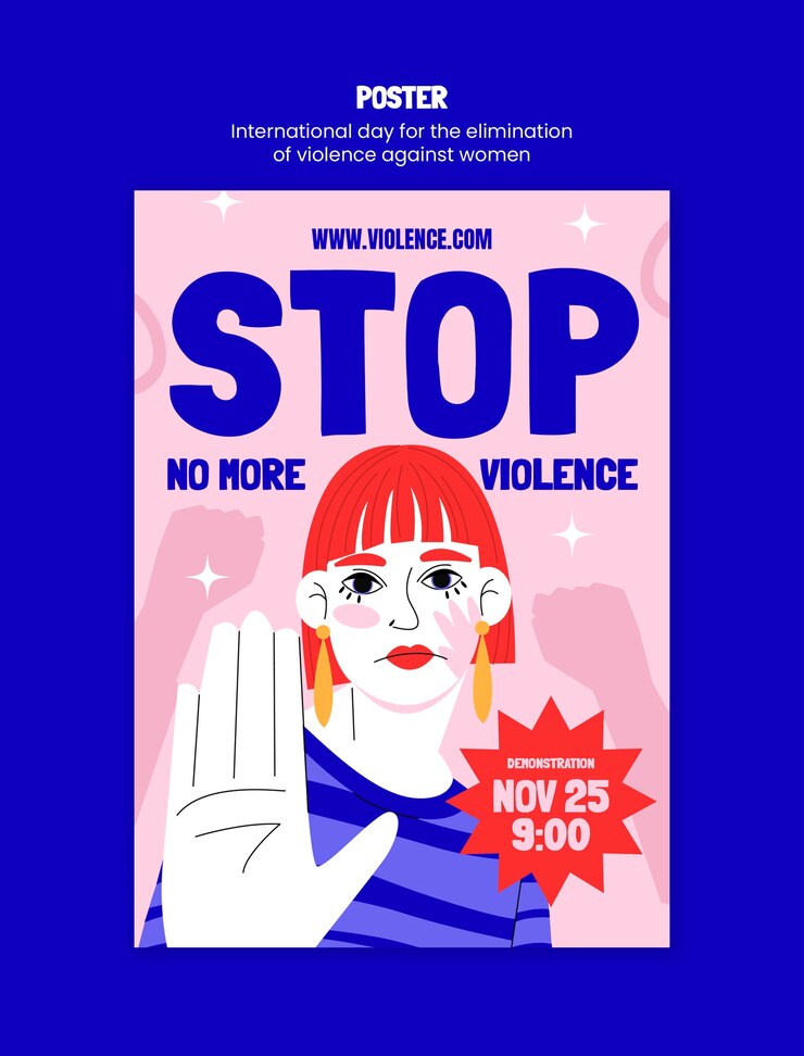 PSD gratuito modelo del día internacional para la eliminación de la violencia