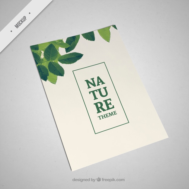 PSD gratuito modelo de folleto de naturaleza