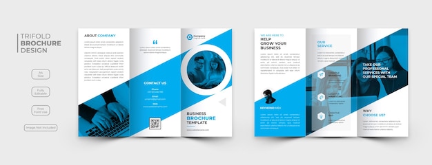 Modelo de folleto triple para empresas creativas
