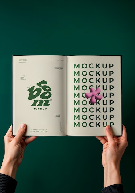 Modelo de libro moderno con acentos de color pop