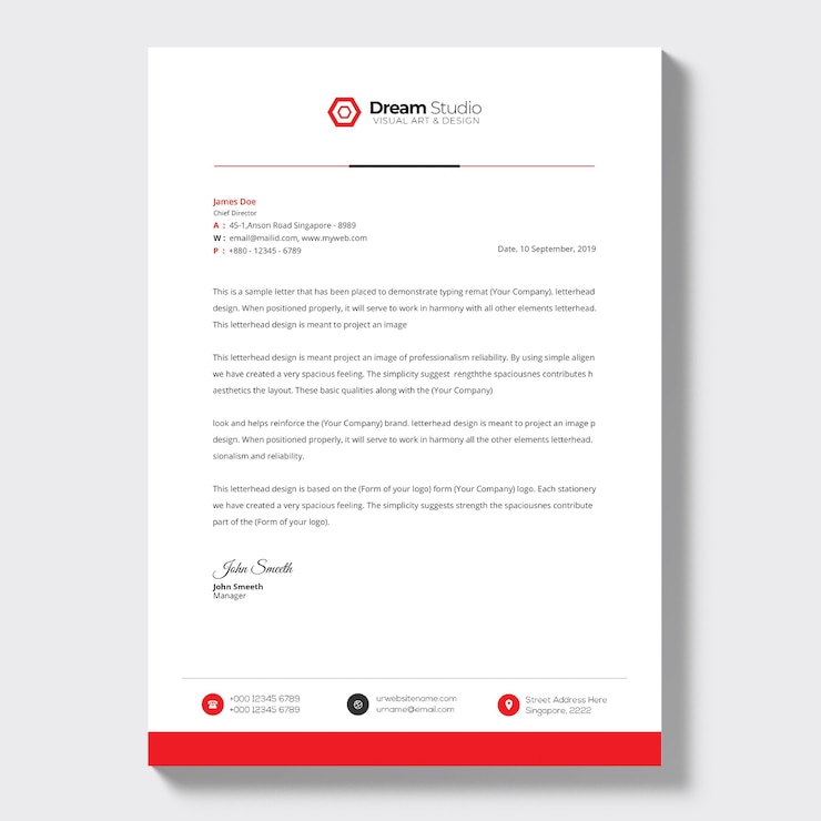 PSD gratuito modelo de membretado comercial