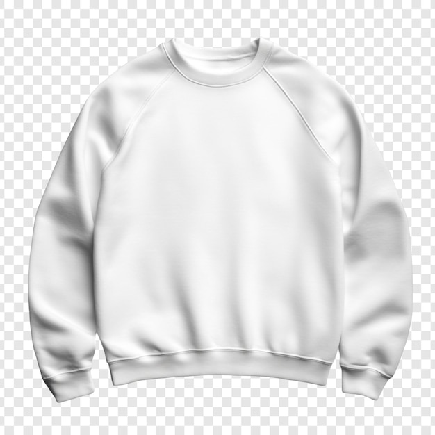 Modelo de suéter blanco de cuello de tripulación