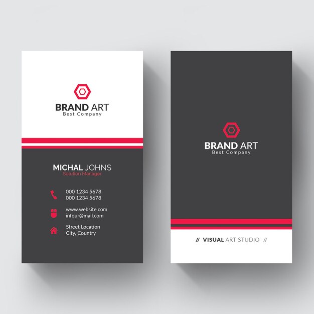 Modelo de tarjeta de visita minimalista y elegante