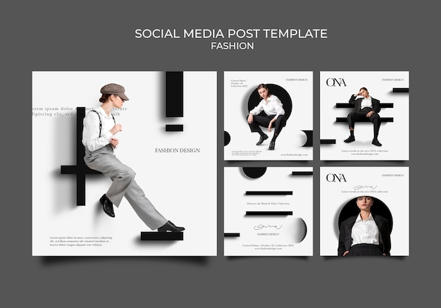 Gratis PSD modeontwerp social media posts