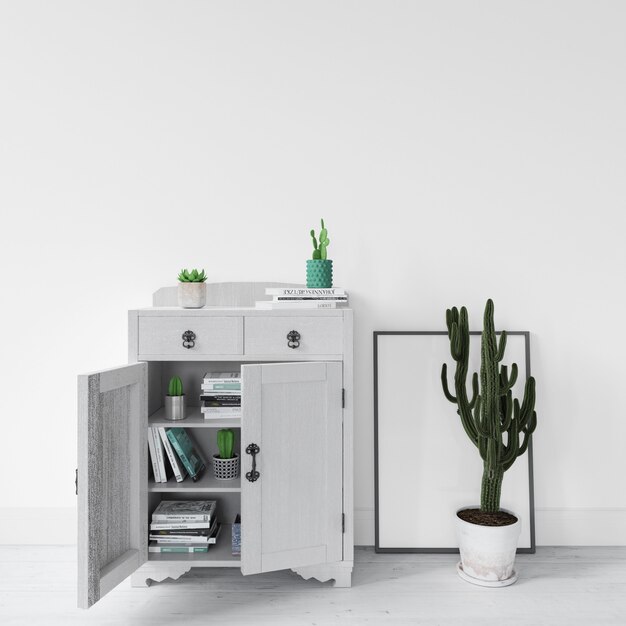 modern interieur design meubilair met planten