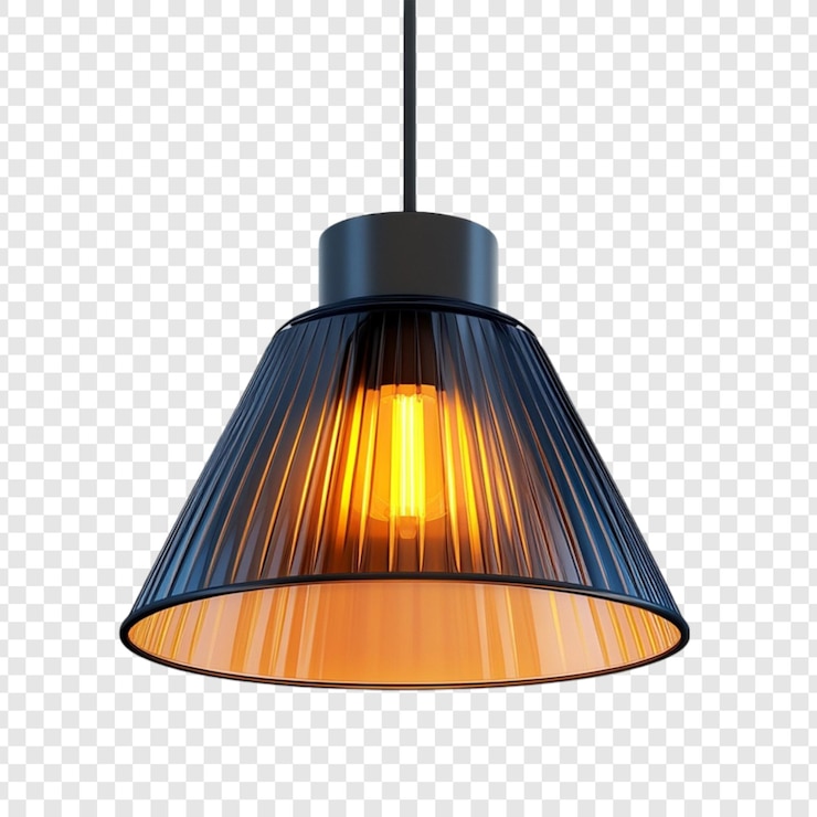 PSD Gratis modern pendant lamp with warm light stylish home decor element