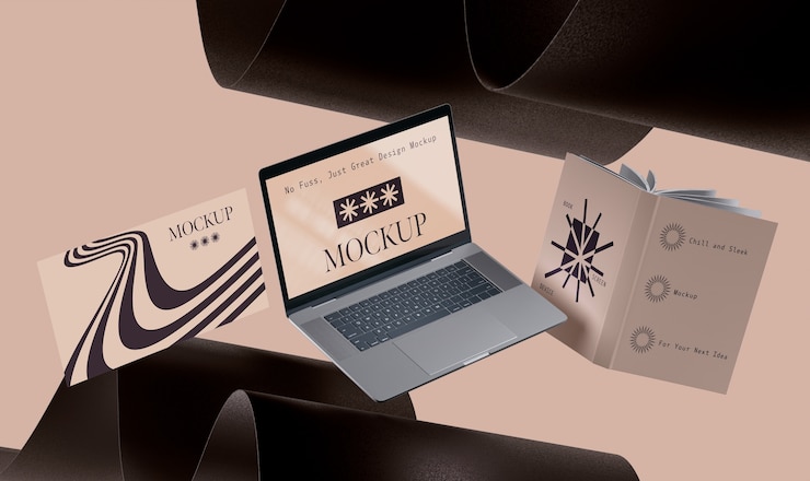 PSD Gratis modern tech mockup