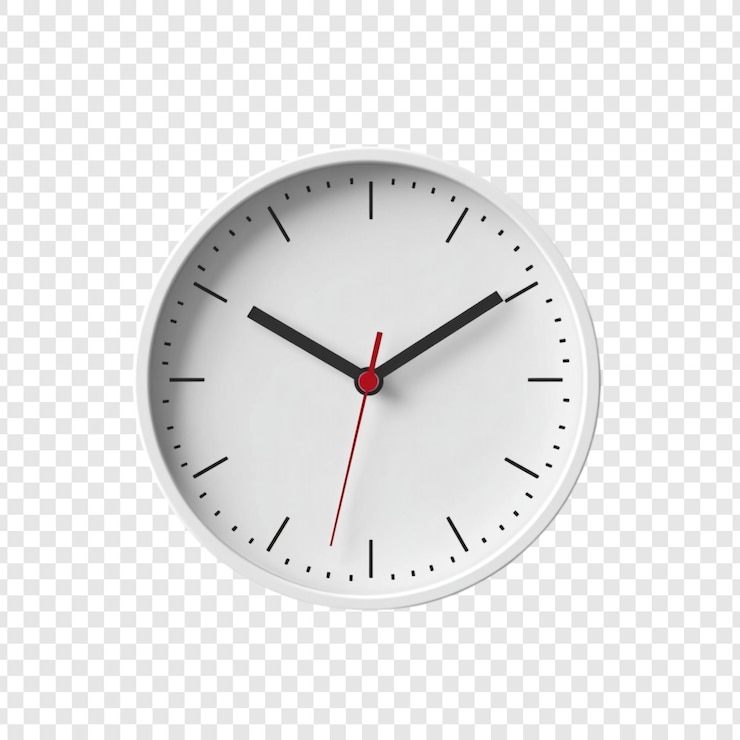 PSD gratuito moderna gestione del tempo dell'orologio bianco e concetto di puntualità