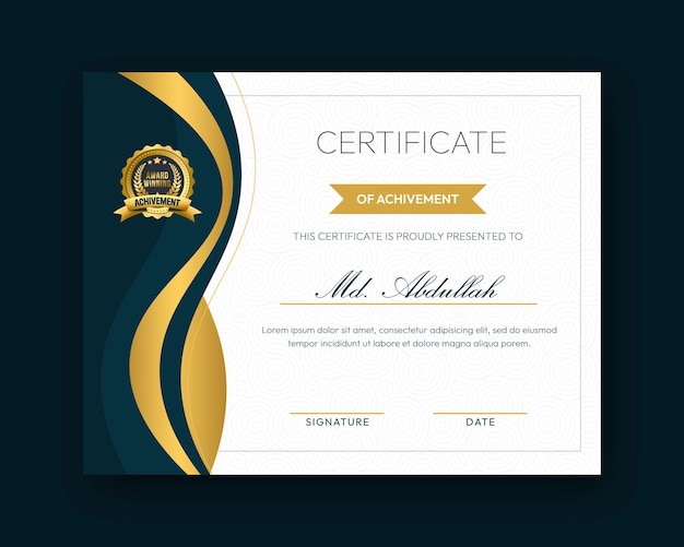 Moderne creatieve en elegante certificaatontwerpsjabloon