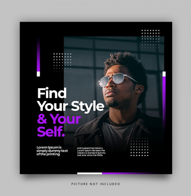 Gratis PSD moderne dynamische instagram post feed-sjabloon