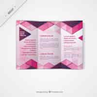 Gratis PSD moderne geometrische trifold mockup