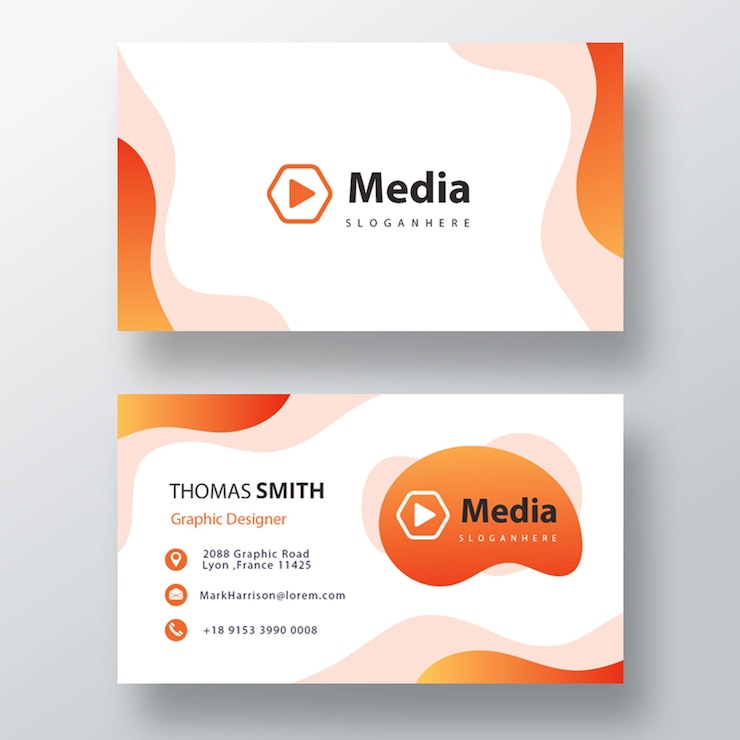 Gratis PSD moderne liquiditeit psd-sjabloon voor visitekaartjes